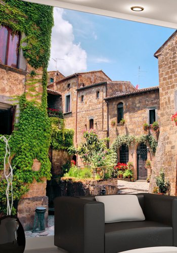 ARTGEIST fototapet - Tuscan alley, dyllisk sommer i Toscana