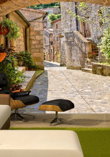 ARTGEIST fototapet - Provincial alley in Tuscany, smuk gyde i Toscana