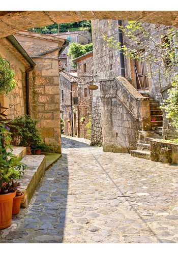 ARTGEIST fototapet - Provincial alley in Tuscany, smuk gyde i Toscana