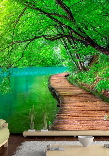 ARTGEIST fototapet - Green peace, bro langs s (flere strrelser)