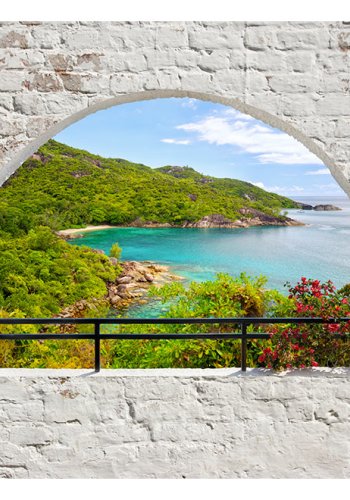 ARTGEIST fototapet -  Emerald Island,  gennem vindue (flere strrelser)
