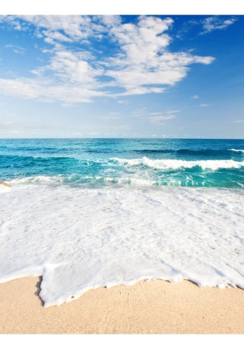 ARTGEIST - Fototapet fra en strand med skummende hav - Flere strrelser