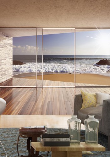 ARTGEIST fototapet - Meeting at the Sea, udsigt ud over hav (flere strrelser)