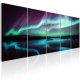 ARTGEIST Blue Ribbons I - Nordlys i bl og lilla nuancer trykt p lrred - Flere strrelser