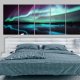 ARTGEIST Blue Ribbons I - Nordlys i bl og lilla nuancer trykt p lrred - Flere strrelser