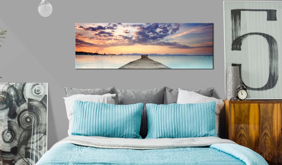 ARTGEIST Pier on the Caribbean - Billede fra mole i Caribien trykt p lrred - Flere strrelser