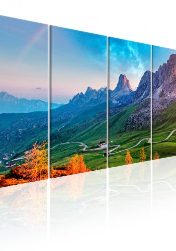 ARTGEIST Rainbow in the Alps I - Regnbue i Alperne trykt p lrred - Flere strrelser