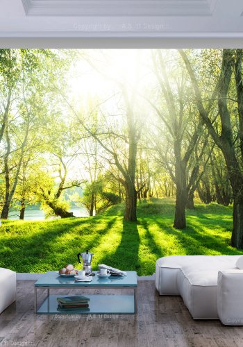 ARTGEIST Fototapet - Sunny May Day, solrig dag i skov (flere strrelser)