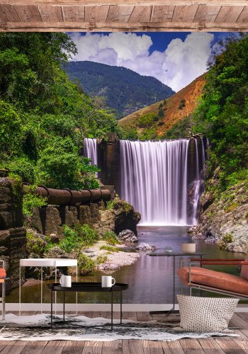 ARTGEIST Fototapet - Reggae Falls, idyllisk vandfald (flere strrelser) 