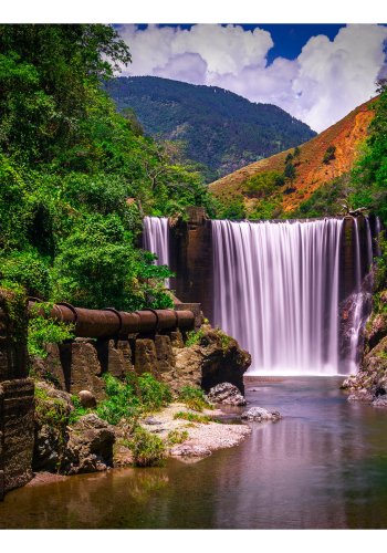 ARTGEIST Fototapet - Reggae Falls, idyllisk vandfald (flere strrelser) 