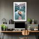 ARTGEIST Plakat med ramme - Lake in a Mountain Valley