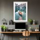 ARTGEIST Plakat med ramme - Lake in a Mountain Valley