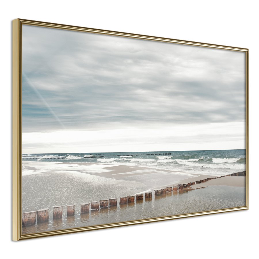 ARTGEIST Plakat med ramme - Chilly Morning at the Seaside