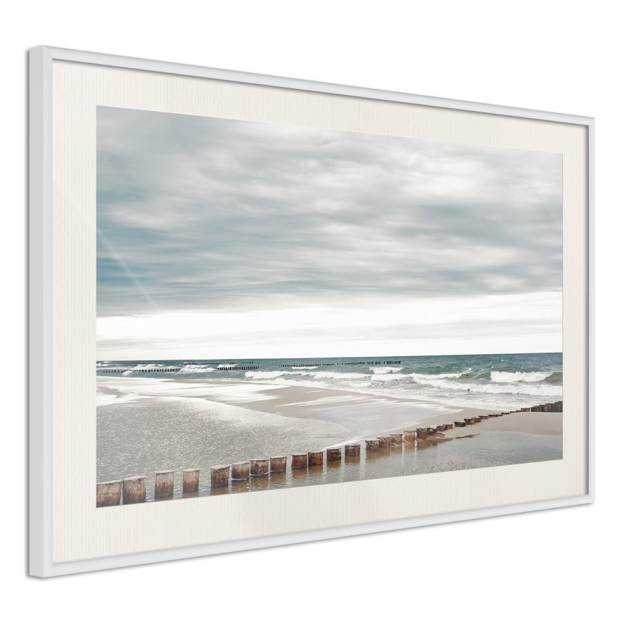 ARTGEIST Plakat med ramme - Chilly Morning at the Seaside