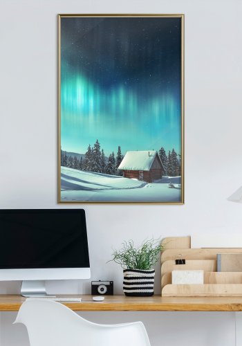 ARTGEIST Plakat med ramme - Evening in the Iceland