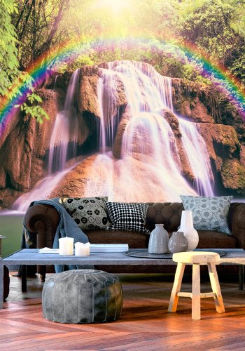 ARTGEIST fototapet - Magical Waterfall, magisk vandfald med regnbue (flere strrelser)