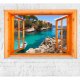 ARTGEIST fototapet - Mediterranean Landscape, smukt landskab gennem vindue (flere strrelser)