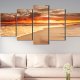 ARTGEIST Sea: Beautiful Sunset - Solnedgang p stranden trykt p lrred - Flere strrelser