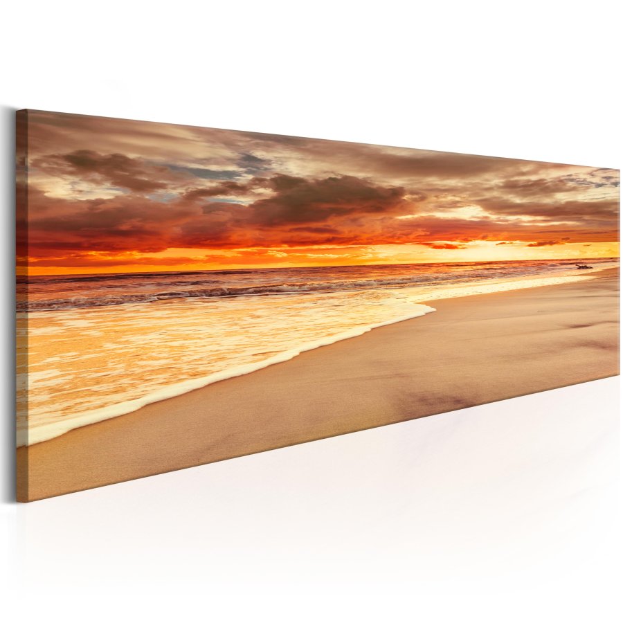 ARTGEIST Beach: Beautiful Sunset - Solnedgang p stranden trykt p lrred - Flere strrelser