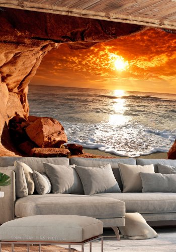 ARTGEIST fototapet - Exit from the Cave, solnedgang (flere strrelser)