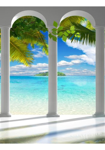 ARTGEIST Fototapet - Sea behind Columns, smuk havudsigt (flere strrelser)