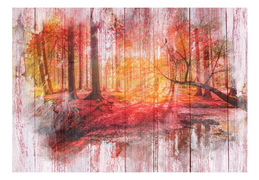 ARTGEIST Fototapet - Autumnal Forest, rustik forr (flere strrelser)