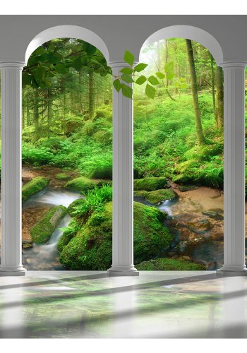 ARTGEIST Fototapet - Pillars and Forest, skov set genem sjler (flere strrelser)