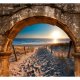 ARTGEIST Fototapet - Arch and Beach, strand og bue (flere strrelser)