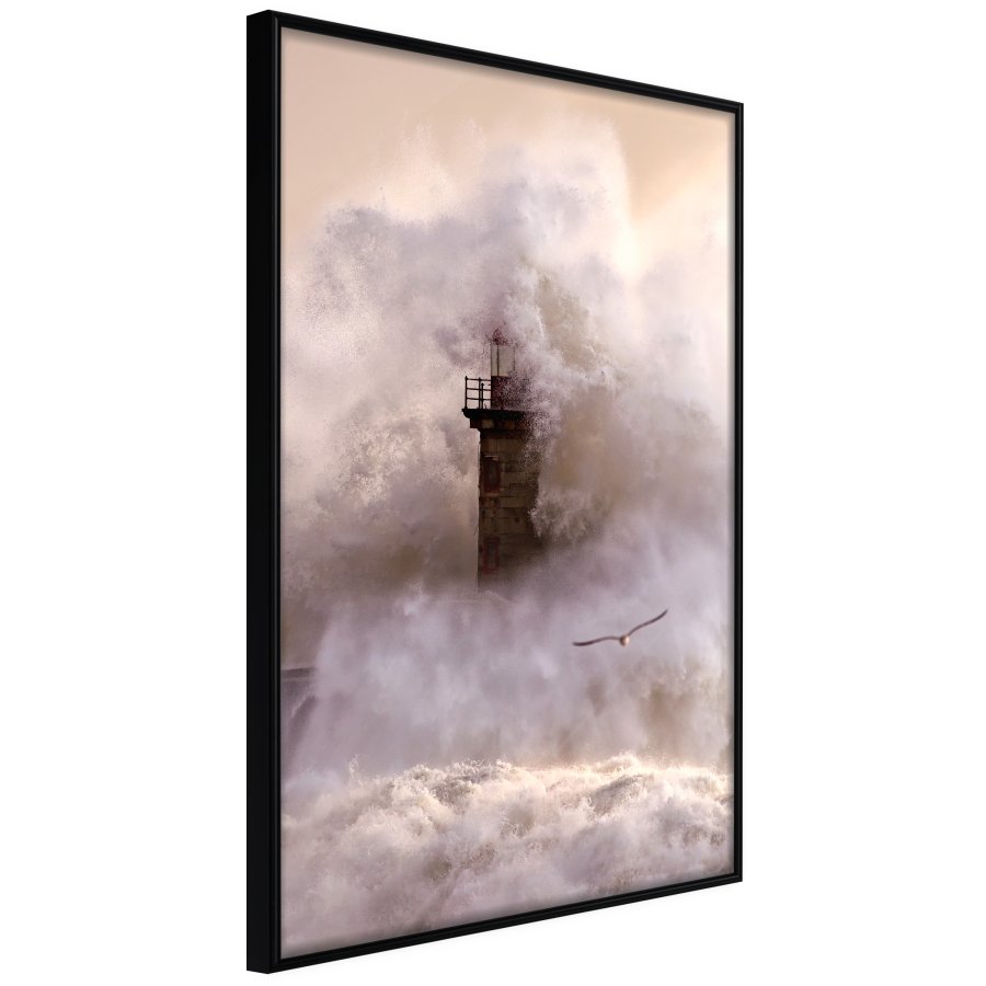 ARTGEIST Plakat med ramme - Lighthouse During a Storm