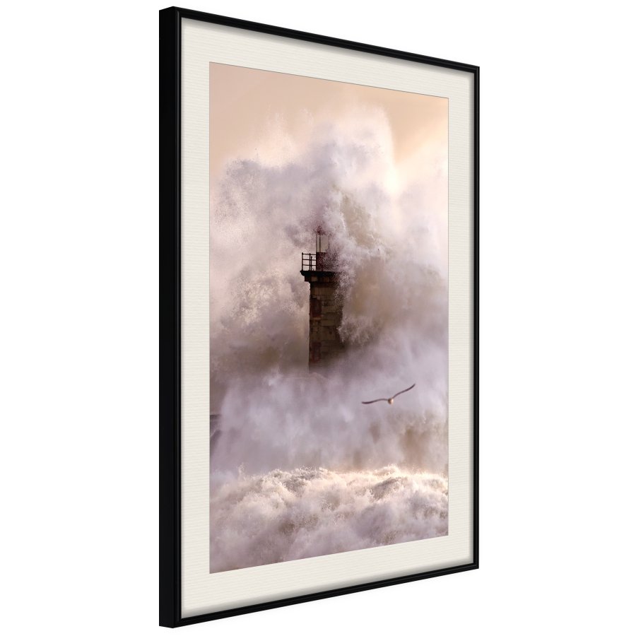 ARTGEIST Plakat med ramme - Lighthouse During a Storm