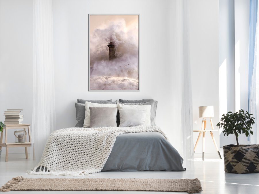 ARTGEIST Plakat med ramme - Lighthouse During a Storm