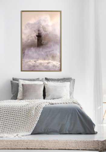 ARTGEIST Plakat med ramme - Lighthouse During a Storm