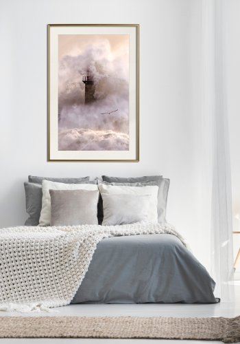 ARTGEIST Plakat med ramme - Lighthouse During a Storm