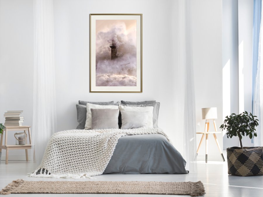 ARTGEIST Plakat med ramme - Lighthouse During a Storm