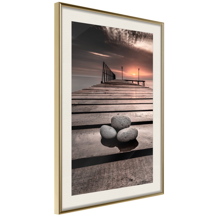 ARTGEIST Plakat med ramme - Stones on the Pier