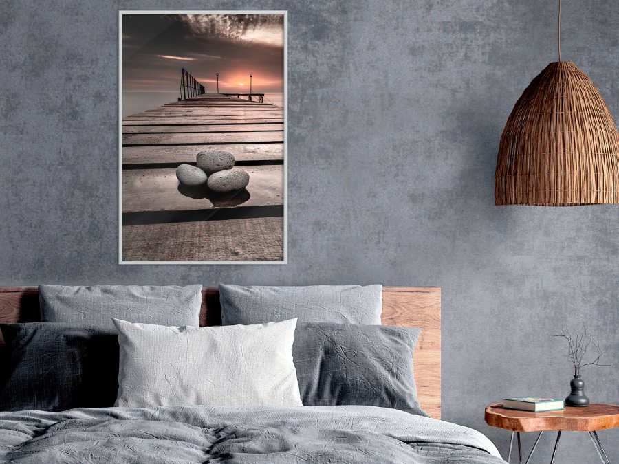 ARTGEIST Plakat med ramme - Stones on the Pier