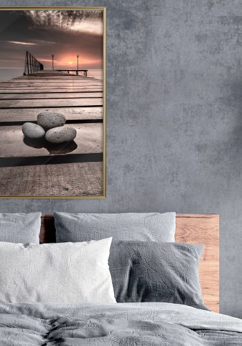 ARTGEIST Plakat med ramme - Stones on the Pier