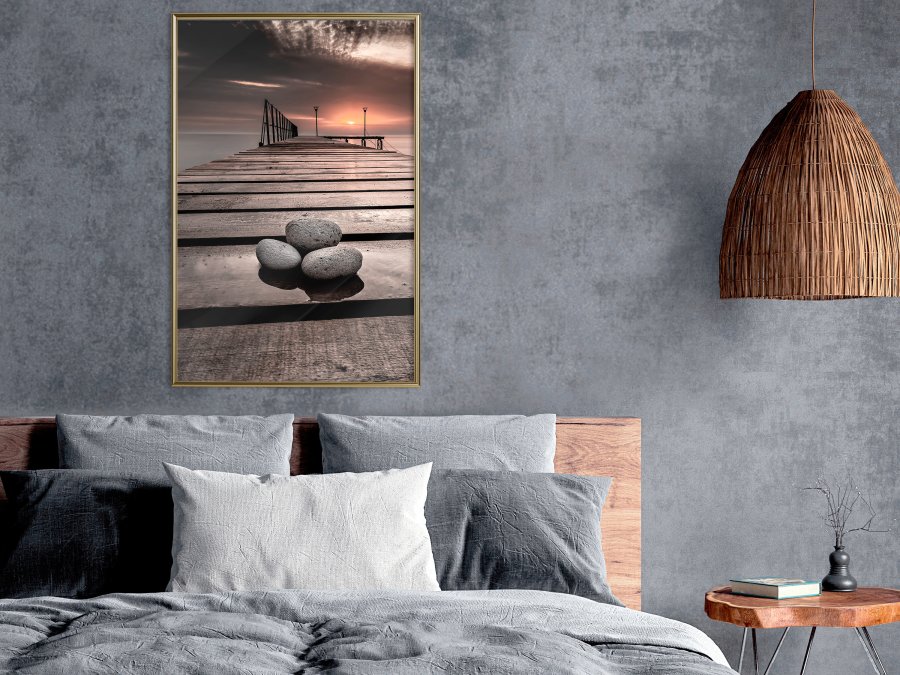 ARTGEIST Plakat med ramme - Stones on the Pier