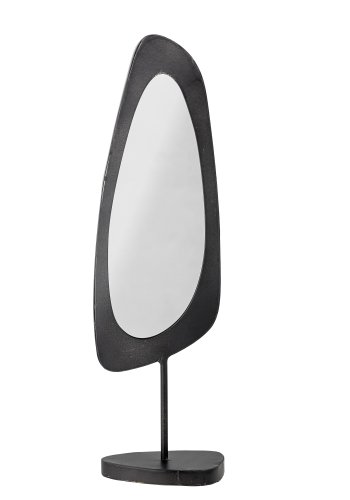 BLOOMINGVILLE Avoa bordspejl, organisk - spejlglas og sort jern/MDF (L14,5xH50xB10)