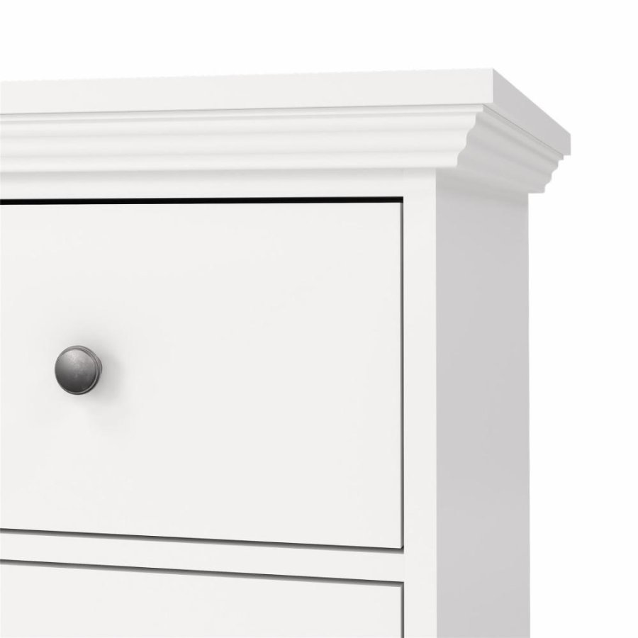 TVILUM North dobbeltkommode med 6 skuffer, hvid, 163,3 x 51,6 x 88,2 cm