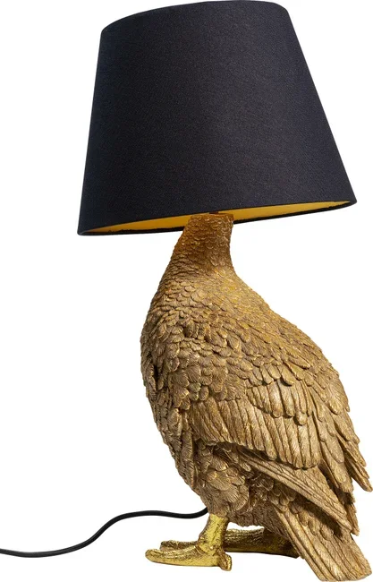 KARE DESIGN Animal Duck bordlampe - sort bomuld og guld polyresin