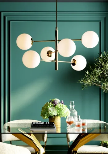 KARE DESIGN Gloria spisebord, rektangulr - klar glas og guld stl (200x100)