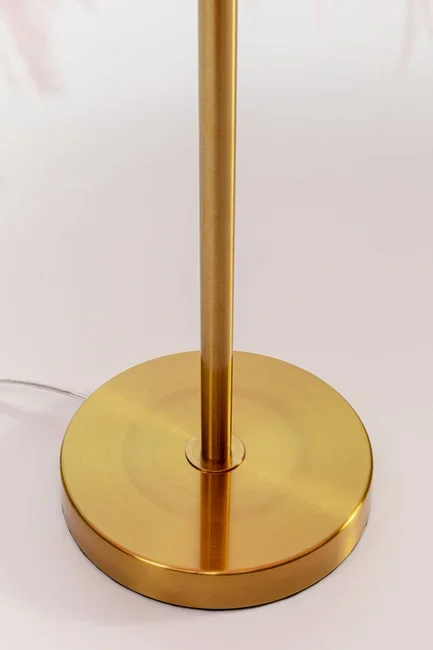 KARE DESIGN Feather Palm bordlampe - lyserd strudsefjer og messing stl