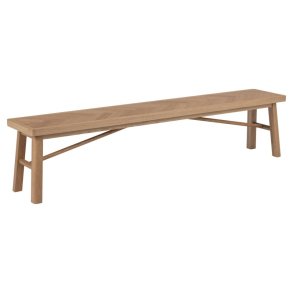 ACT NORDIC Galway bench veneer herringbone Tr (massiv egetr), lacquered, base Tr (massiv egetr) lacquered L:200 W:36 H:45 cm