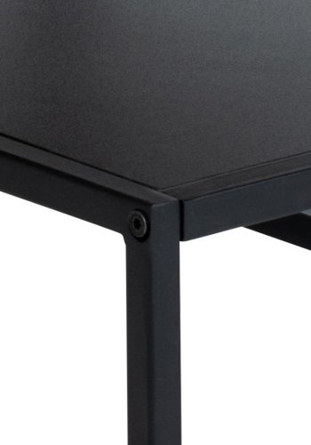 ACT NORDIC Gila sofabord, m. 1 hylde - natur vild eg/sort melamin og sort stl (90x60)