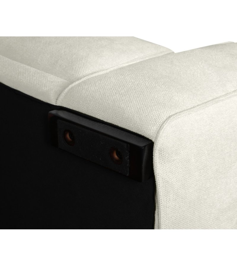 California sofa, m. venstre chaiselong og 2 armpuder - sand stof og sort metal