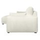 California sofa, m. venstre chaiselong og 2 armpuder - sand stof og sort metal