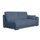 California sofa, m. venstre chaiselong og 2 armpuder - bl stof og sort metal