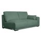 California sofa, m. venstre chaiselong og 2 armpuder - grn stof og sort metal