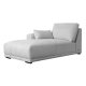 California sofa, m. venstre chaiselong og 2 armpuder - gr stof og sort metal